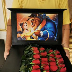 caja 2 docenas rosas princesa