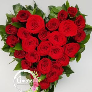 corazon 24 rosas